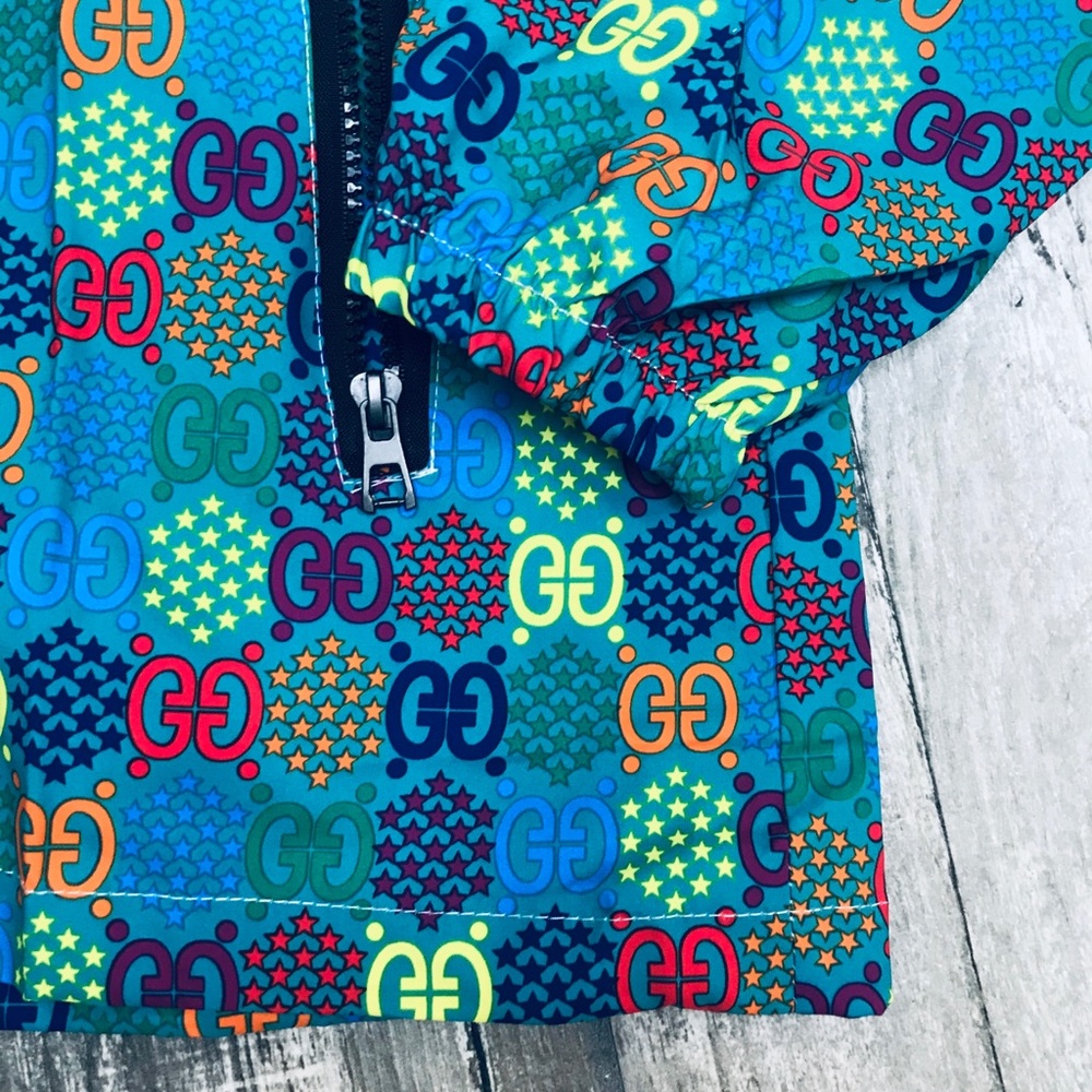 Neon Lightweight Windbreaker Hooded Rain Jacket - Picture 2 of 4
